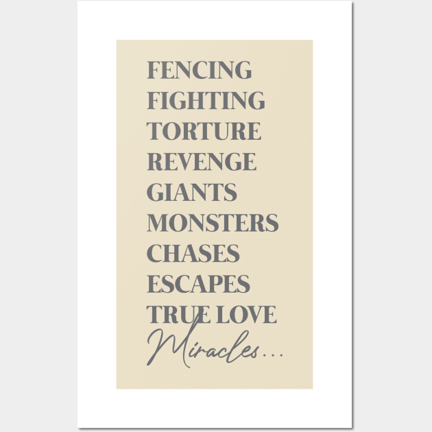 True Love... Miracles (gray text) Wall Art by Epic Færytales